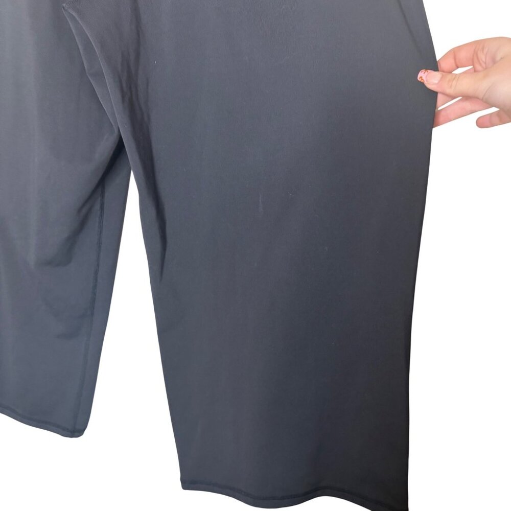 Promover Women’s XL Black Wide Leg Cropped Pants Pull On Stretch Minimalist - Picture 5 of 5
